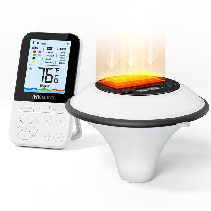 INKBIRD IBS-P05R Solar Powered Wireless Pool Thermometer with Ambient Light IP68 Waterproof