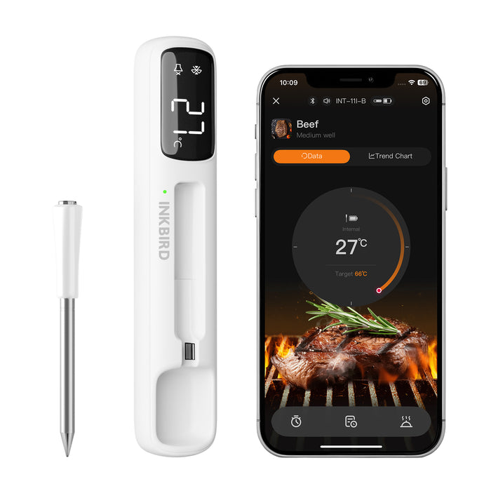INKBIRD INT-11I-B Mini Wireless Meat Thermometer Bluetooth 305m Connection IP67 Waterproof