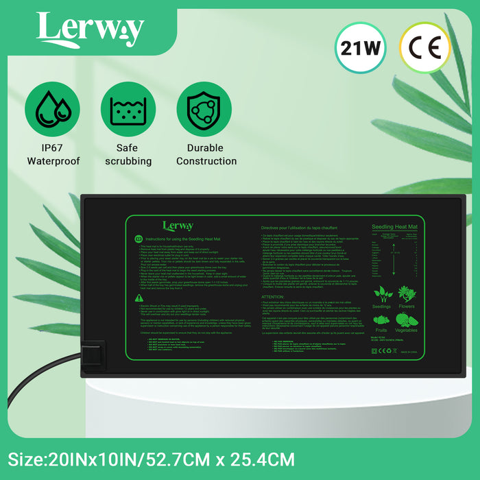 21W Seedling Heating Mat Seed Pad Germination Starter Sprout Plant 240V AU Plug