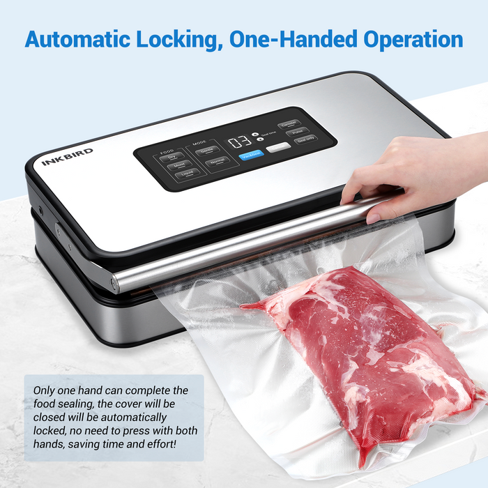 INKBIRD INK-VS04 Home Food Vacuum Sealer Machine with Starter Kit with Overheat Protection, Dry/Moist/Liquid Mode