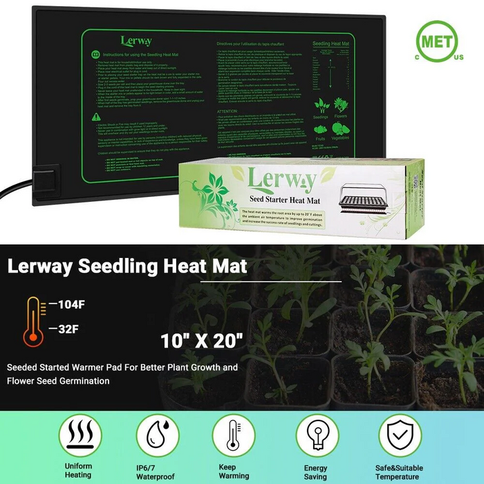 21W Seedling Heating Mat Seed Pad Germination Starter Sprout Plant 240V AU Plug
