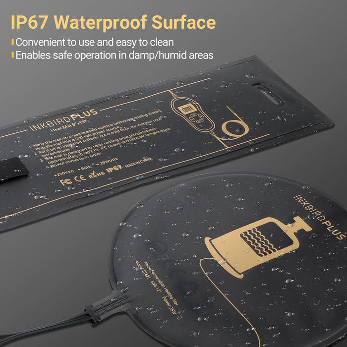 INKBIRDPLUS 2-in-1 Heat Mat Combo Daisy Chain Heating Mats with Temperature Controller