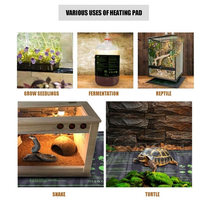 21W Seedling Heating Mat Seed Pad Germination Starter Sprout Plant 240V AU Plug