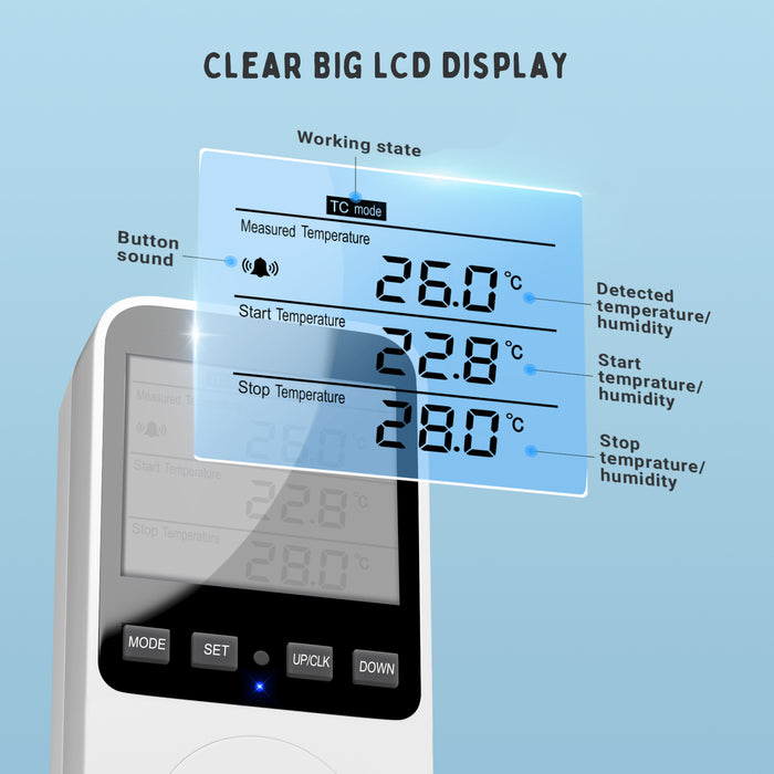 INKBIRDPLUS Temperature and Humidity Controller Heating Cooling Thermostat