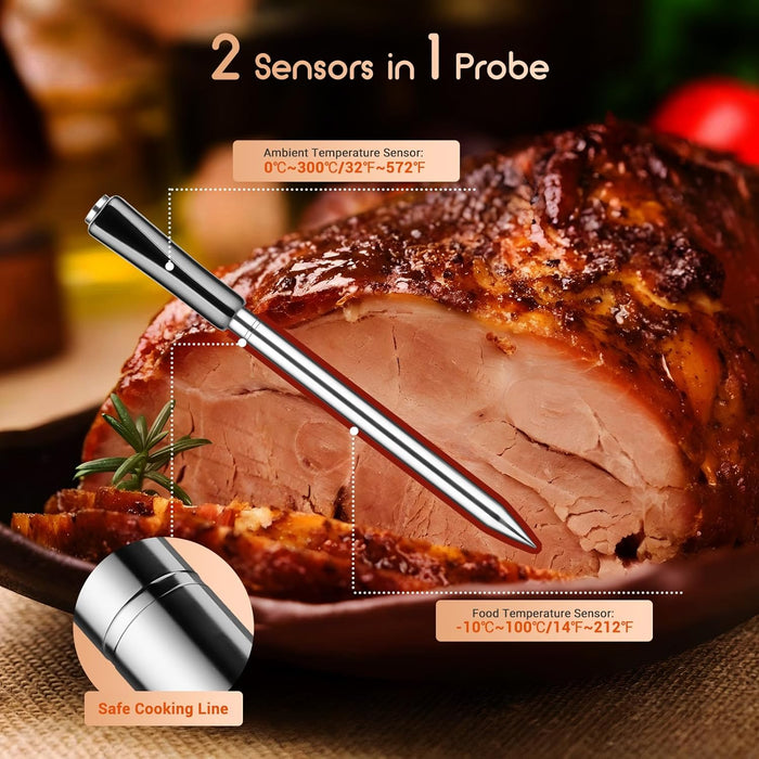 INKBIRD Wireless BBQ Thermometer INT-11P-B Bluetooth Wire-free Food Probe