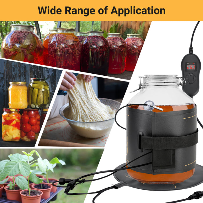 INKBIRDPLUS 2-in-1 Heat Mat Combo Daisy Chain Heating Mats with Temperature Controller