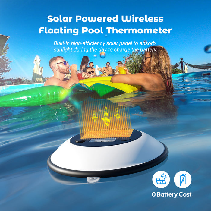 INKBIRD IBS-P05R Solar Powered Wireless Pool Thermometer with Ambient Light IP68 Waterproof