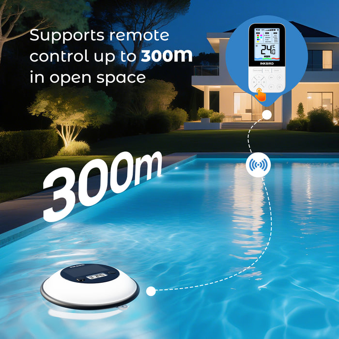INKBIRD IBS-P05R Solar Powered Wireless Pool Thermometer with Ambient Light IP68 Waterproof