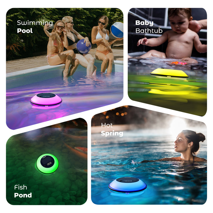 INKBIRD IBS-P05R Solar Powered Wireless Pool Thermometer with Ambient Light IP68 Waterproof