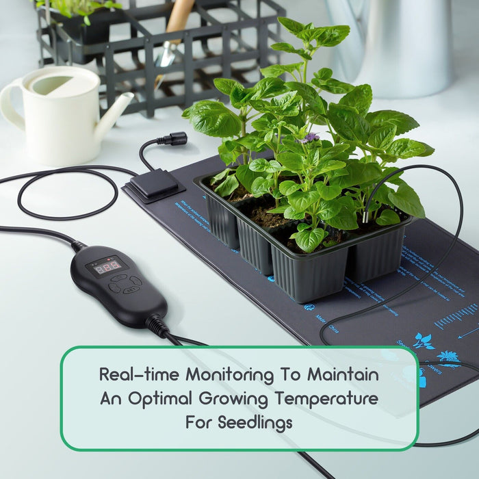 INKBIRDPLUS Seedling Heat Mat with Built-in Thermostat Tandem Heat Mat Combo