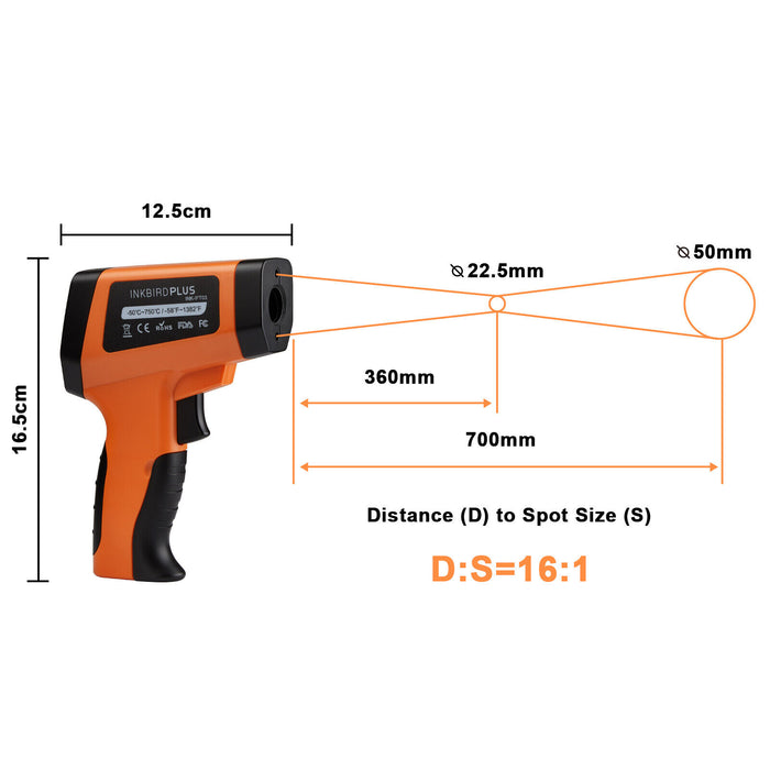 Infrared Thermometer Temperature Gun INK-IFT03