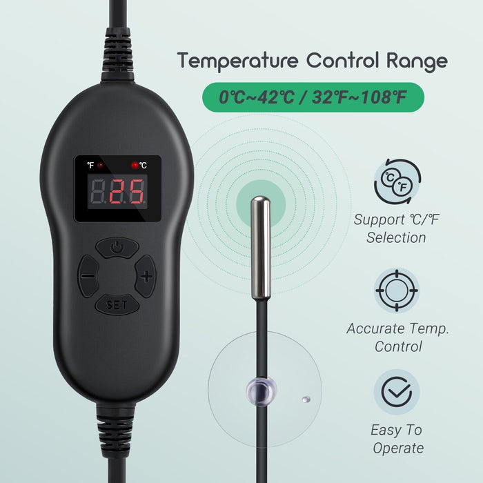 INKBIRDPLUS Seedling Heat Mat with Built-in Thermostat Tandem Heat Mat Combo