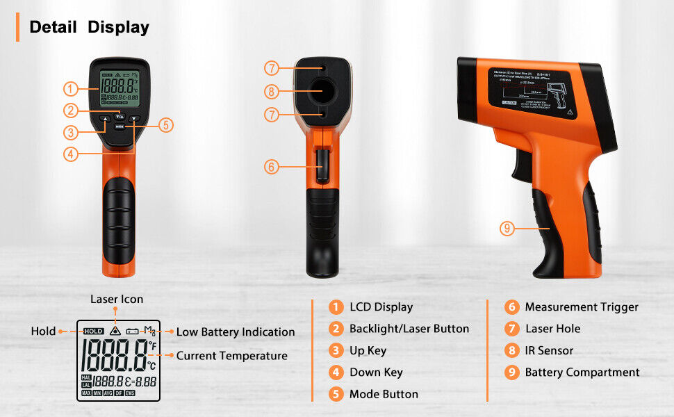 Infrared Thermometer Temperature Gun INK-IFT03
