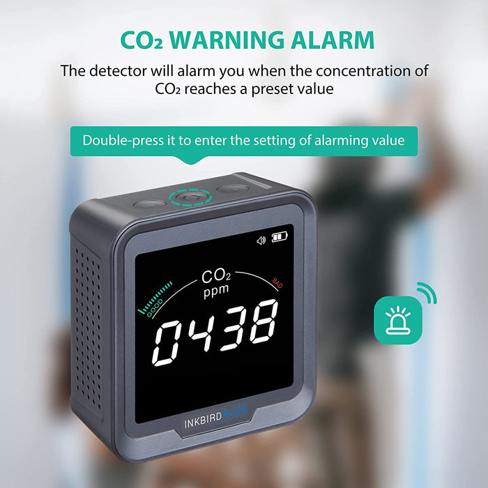 INKBIRDPLUS 3-in-1 PTH-9C Indoor CO2 Detector