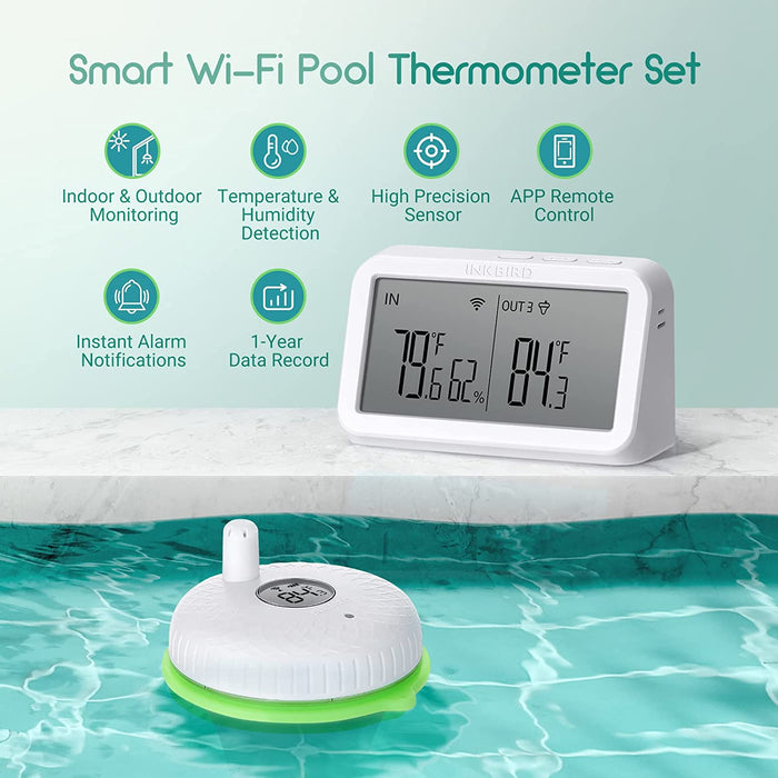 Wireless Pool Thermometer Set IBS-P02R with WIFI Gateway IBS-M2