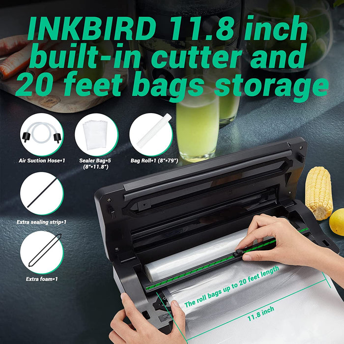 INKBIRD Auto Food Vacuum Sealer Machine INK-VS02  Built-in Cutter