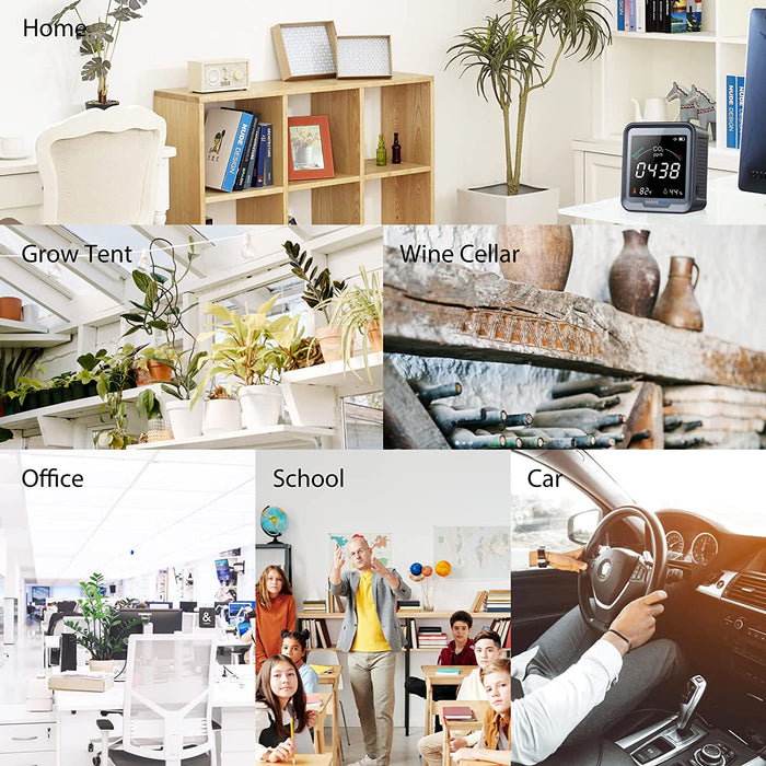 INKBIRDPLUS 3-in-1 PTH-9C Indoor CO2 Detector