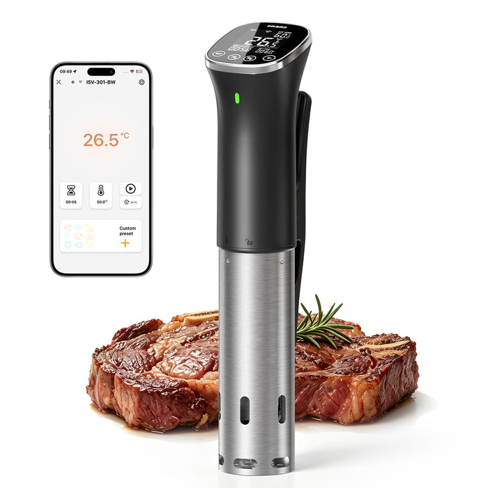 INKBIRD 5G/2.4G WiFi Bluetooth Smart Sous Vide Machine Slow Cooker ISV-301W IPX7 Waterproof