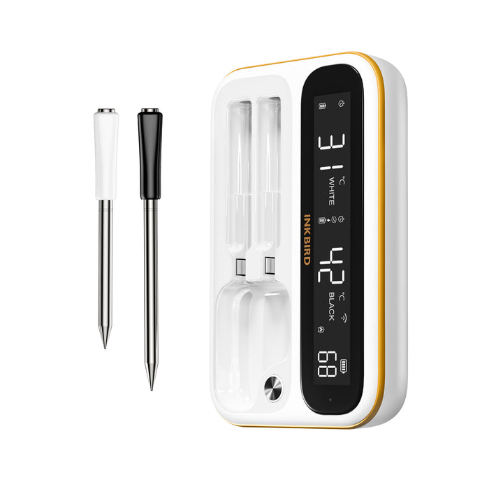 INKBIRD Wi-Fi Bluetooth Wirefree BBQ Thermometer INT-12I-BW