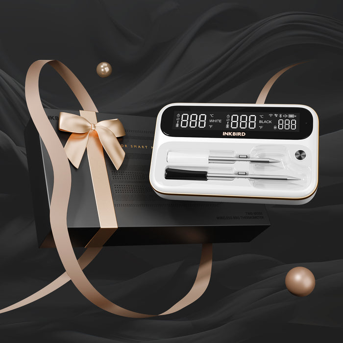 INKBIRD Wi-Fi Bluetooth Wirefree BBQ Thermometer INT-12I-BW