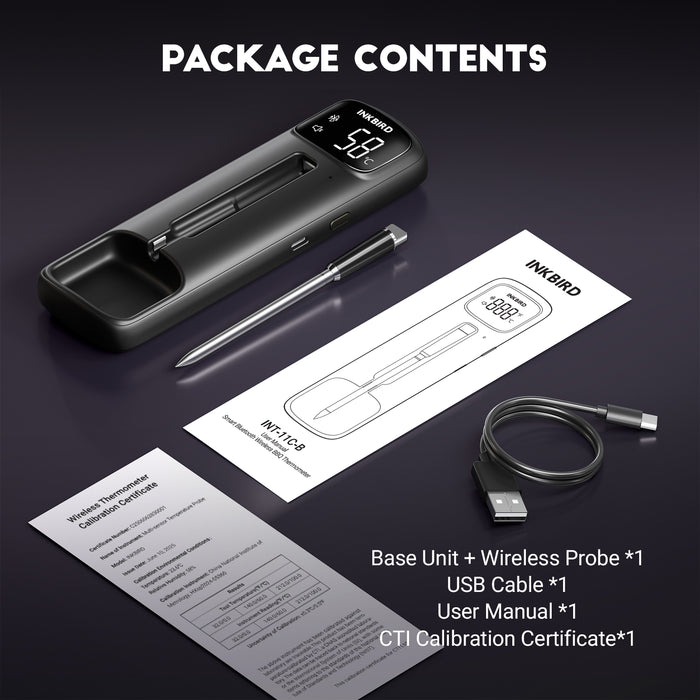 INKBIRD INT-11C-B Wireless Dual-Sensor Meat Thermometer
