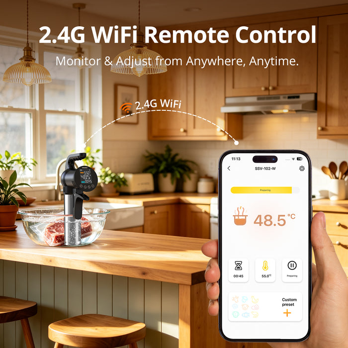 INKBIRD SSV-102-W WiFi Sous Vide Cooker 1000W Sous Vide Machine with 3D Water Circulation