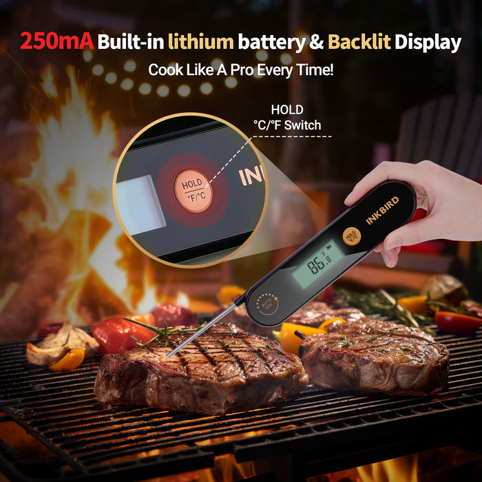 INKBIRD Digital Instant Read Meat Thermomete IHT-1X Foldable Waterproof Magnetic