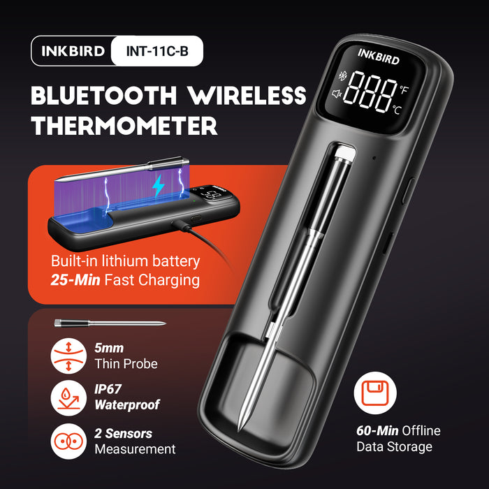 INKBIRD INT-11C-B Wireless Dual-Sensor Meat Thermometer