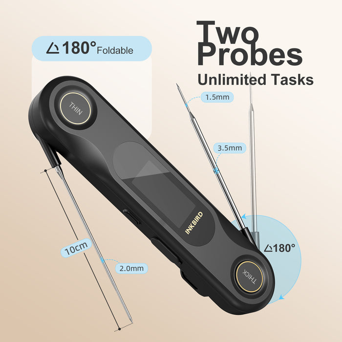 INKBIRD Dual-Probe Instant Read Meat Thermometer IHT-42K with 0.5s Fast Readout