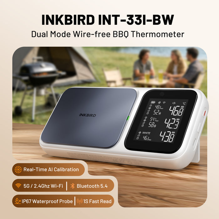 INKBIRD Wifi Bluetooth Wireless BBQ Thermometer INT-33I-BW