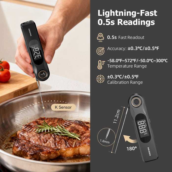 INKBIRD IHT-51K Dual-display Instant Read Food Meat BBQ Thermometer
