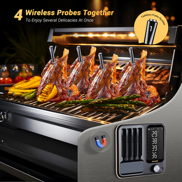 INKBIRD INT-14-BW Wifi & Bluetooth BBQ Thermometer 4-Probe