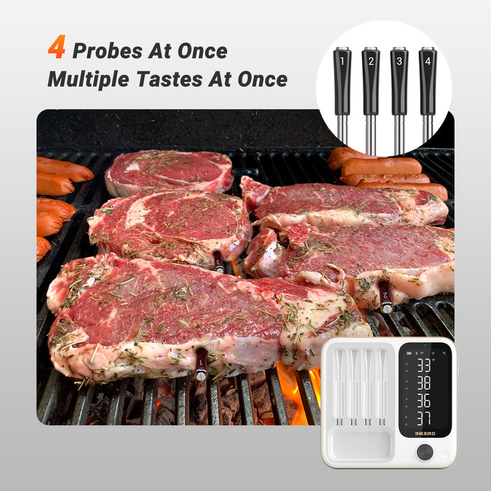 INKBIRD Wi-Fi Bluetooth Wirefree BBQ Thermometer INT-14I-BW