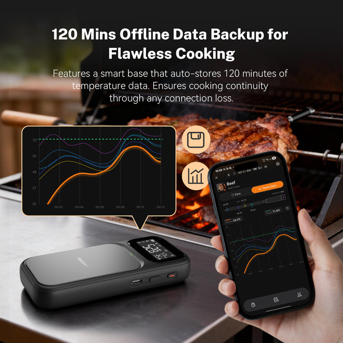 INKBIRD INT-31-BW Wifi Wirefree Meat Thermometer NIST Approved Accuracy