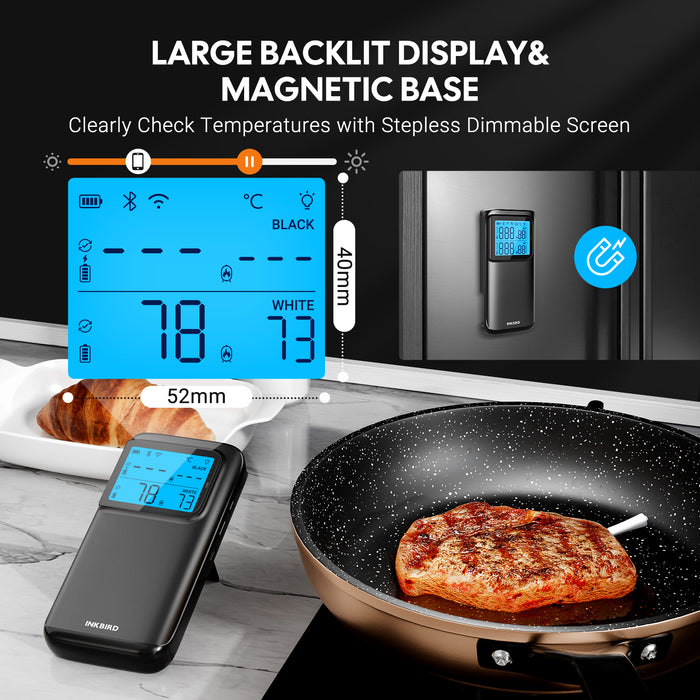 INKBIRD INT-12E-BW Wireless 5G Wifi Bluetooth Multi-Sensor Meat Thermometer
