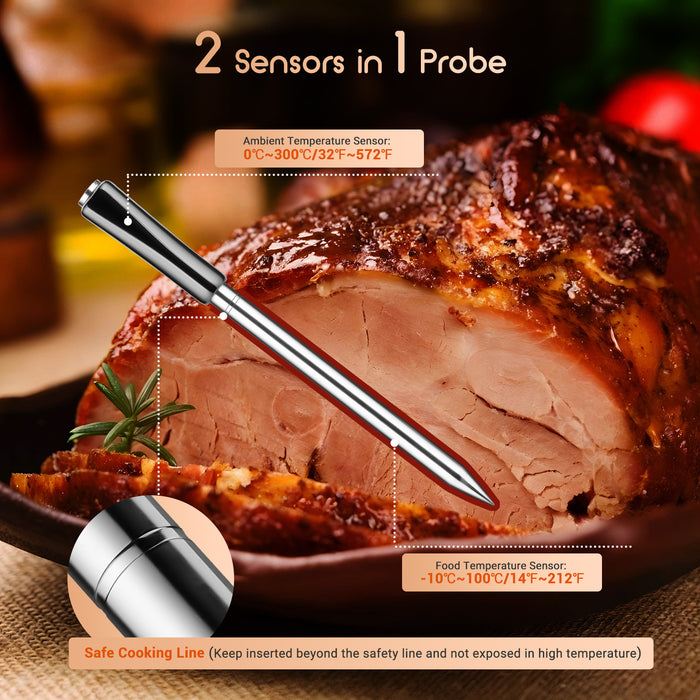 INKBIRD Wire-free BBQ Thermometer Bluetooth Food Probe INT-11X-B