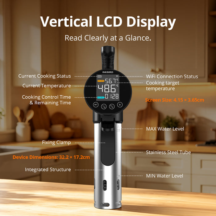 INKBIRD SSV-102-W WiFi Sous Vide Cooker 1000W Sous Vide Machine with 3D Water Circulation