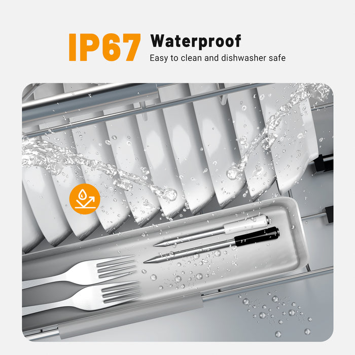 INKBIRD Wi-Fi Bluetooth Wirefree BBQ Thermometer INT-12I-BW