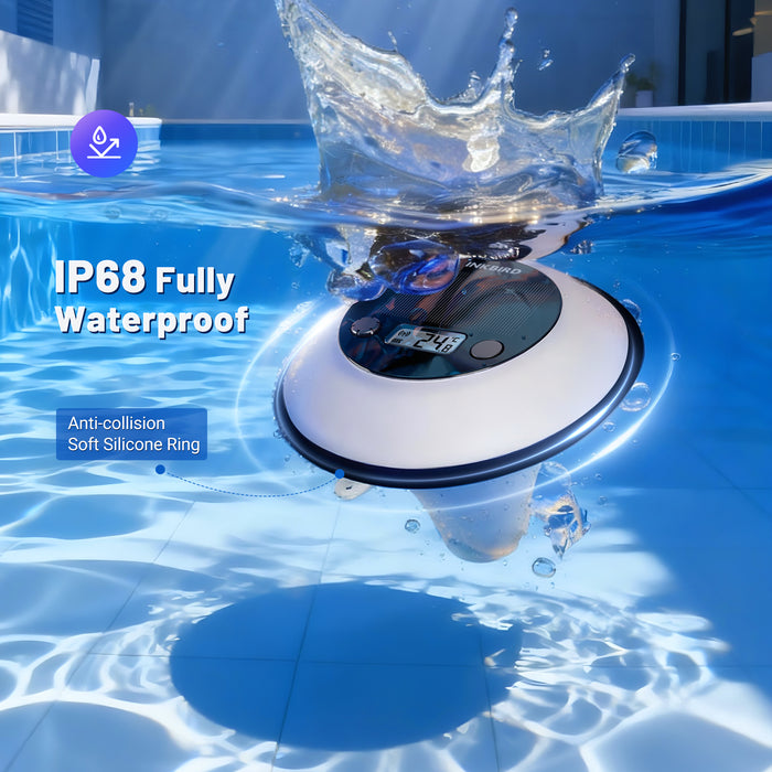 INKBIRD IBS-P05-W Solar Powered Pool Thermometer with 5G WiFi Gateway