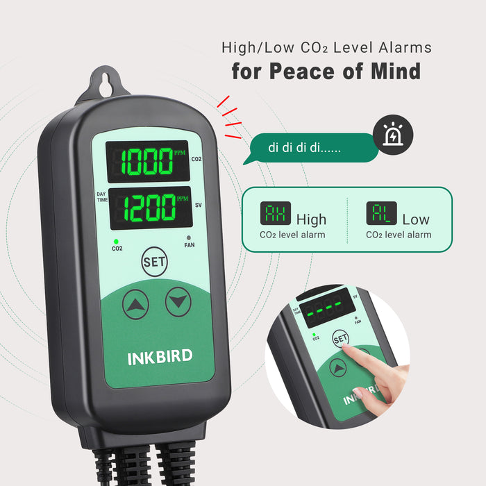 INKBIRD ICC-510 CO2 Controller for CO2 Generator and Ventilation Fan