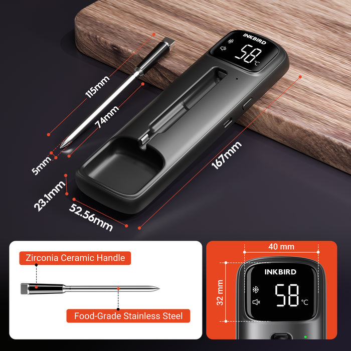 INKBIRD INT-11C-B Wireless Dual-Sensor Meat Thermometer
