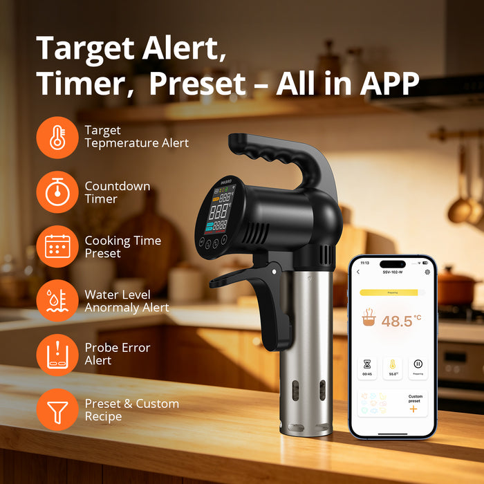 INKBIRD SSV-102-W WiFi Sous Vide Cooker 1000W Sous Vide Machine with 3D Water Circulation