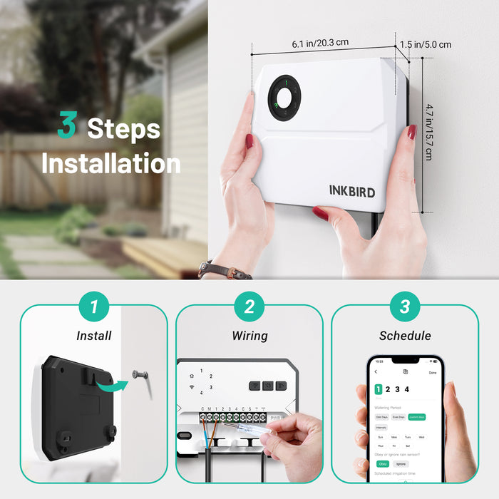 INKBIRD IIC-400-WIFI Smart Indoor Sprinkler Controller 4 Zones