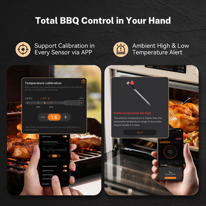 INKBIRD INT-31-BW Wifi Wirefree Meat Thermometer NIST Approved Accuracy