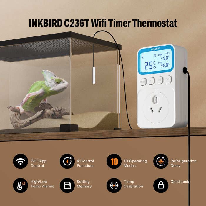 INKBIRD Wifi Digital Thermostat C236T Plug-in Timer Temperature Controller 1800W