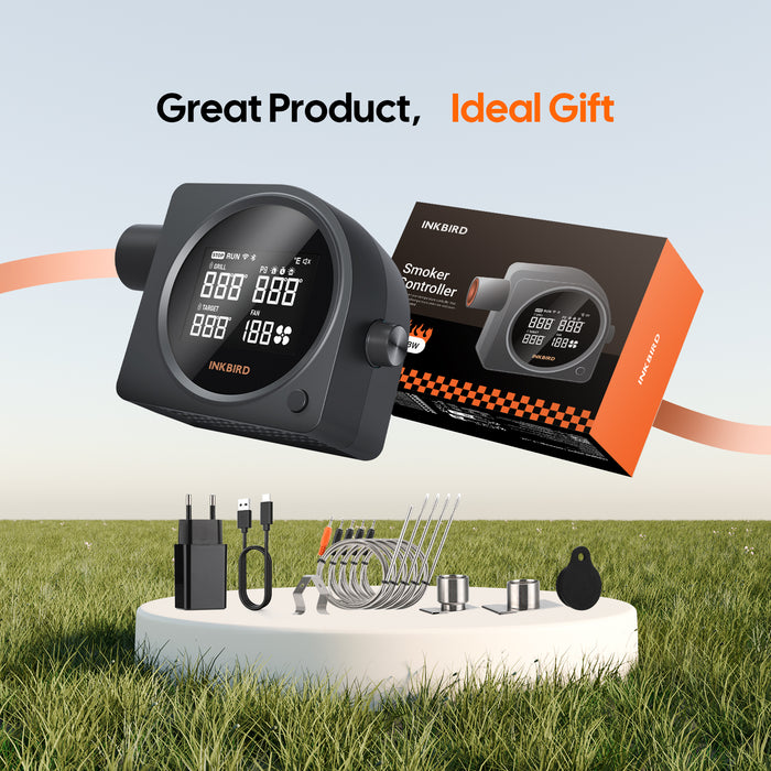INKBIRD ISC-028-BW Wi-Fi 5G and Bluetooth Grill Temperature Controller with 5 Probes