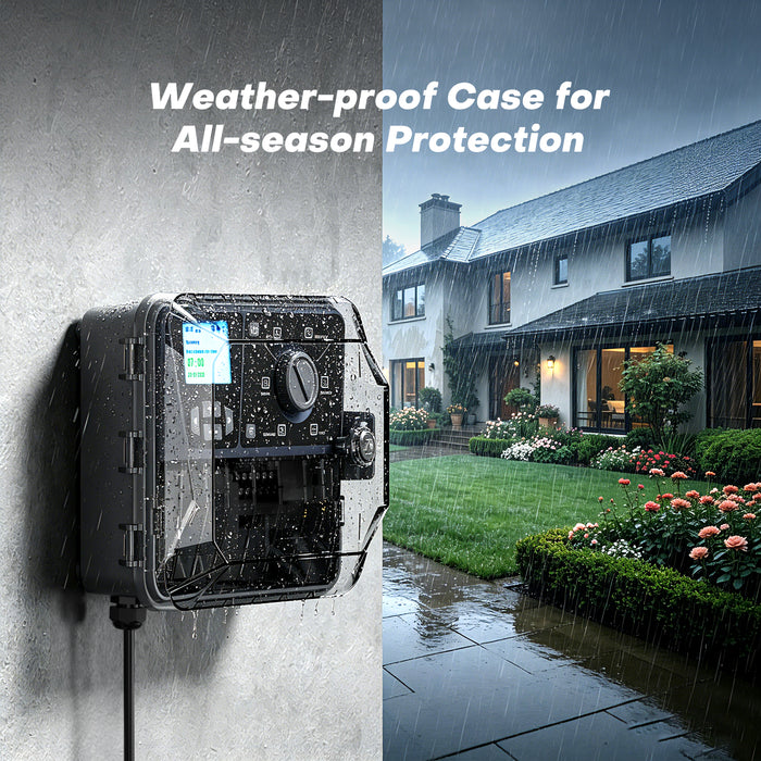 INKBIRD WiFi Outdoor Smart Sprinkler Controller with 8/12/16-Zone Independent Control,  Weather Skip & Seasonal Adjust