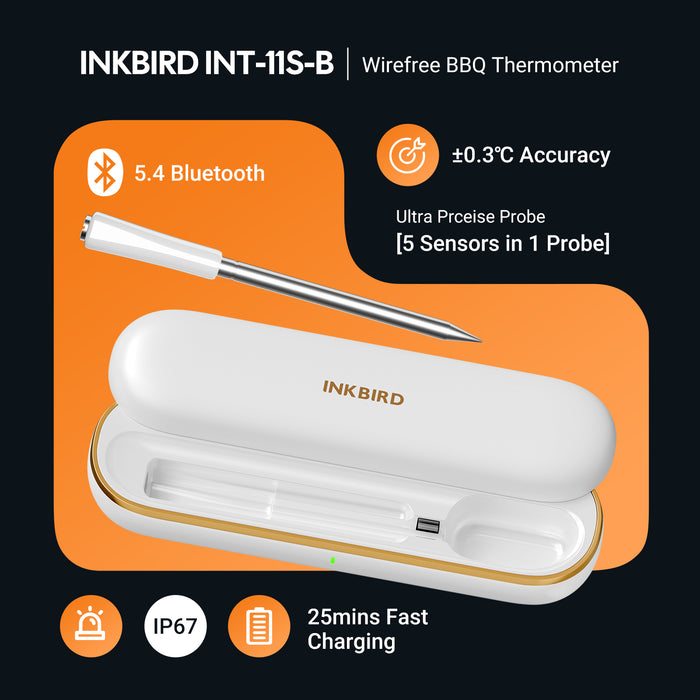 INKBIRD INT-11S-B Bluetooth Meat Thermometer with Ultra Accurate Multi-sensor Meat Probe