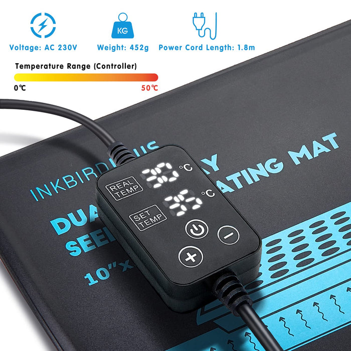 INKBIRDPLUS Seedling Heat Mat with Built-in Thermostat