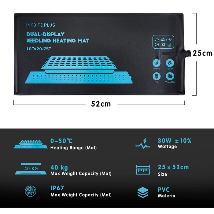 INKBIRDPLUS Seedling Heat Mat with Built-in Thermostat